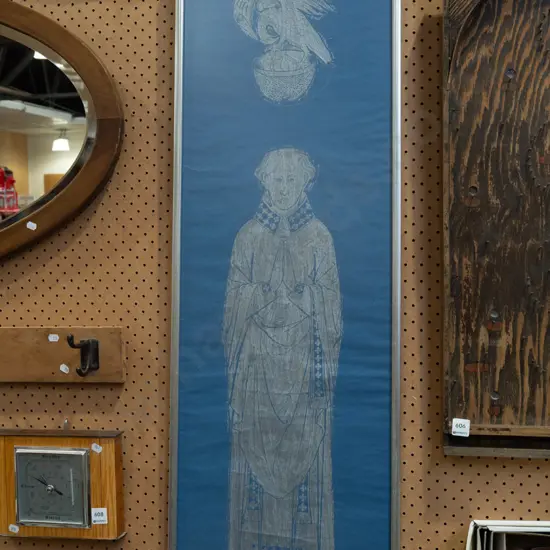 brass rubbing - ecclesiastical figure