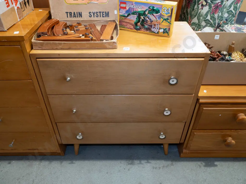 rimu 3 drawer chest H740 W720 D365 Image 1++