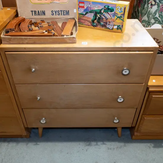 rimu 3 drawer chest H740 W720 D365
