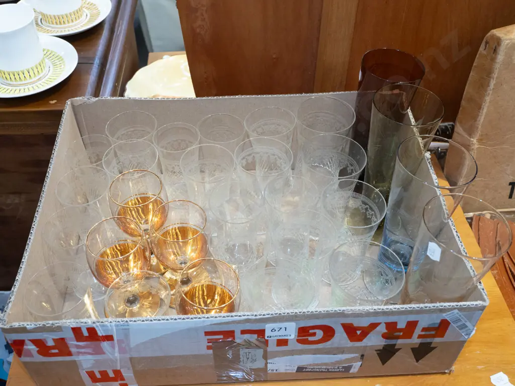 box of glass ware Image 1++