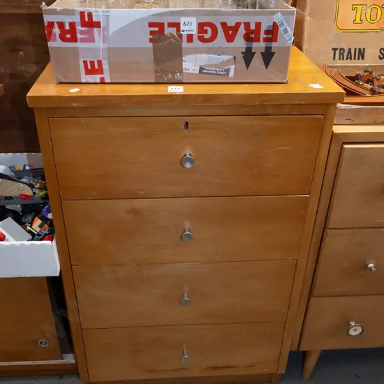 rimu 4 drawer chest H810 W515 D370