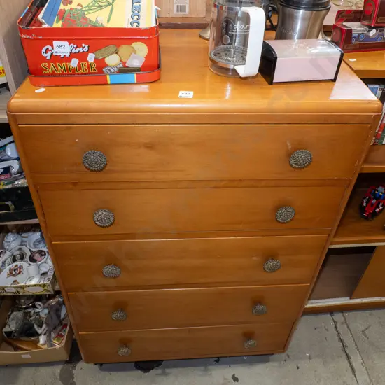 rimu 5 drawer chest H1020 W680 D410