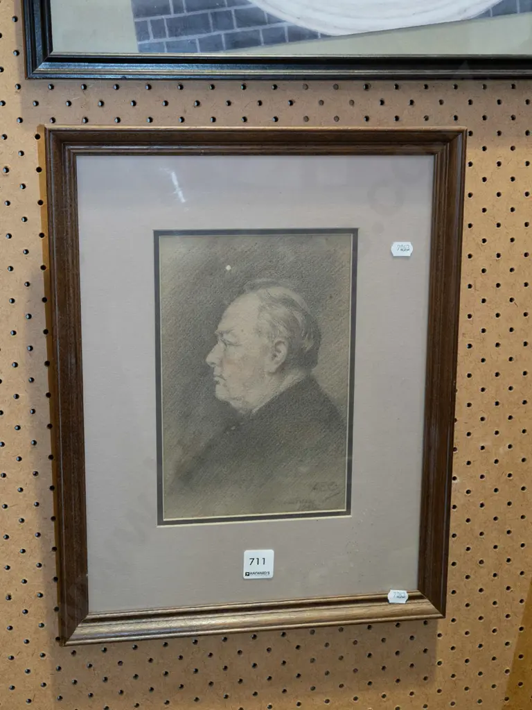 framed pencil - male portrait Image 1++
