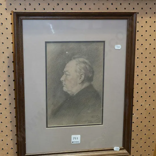 framed pencil - male portrait