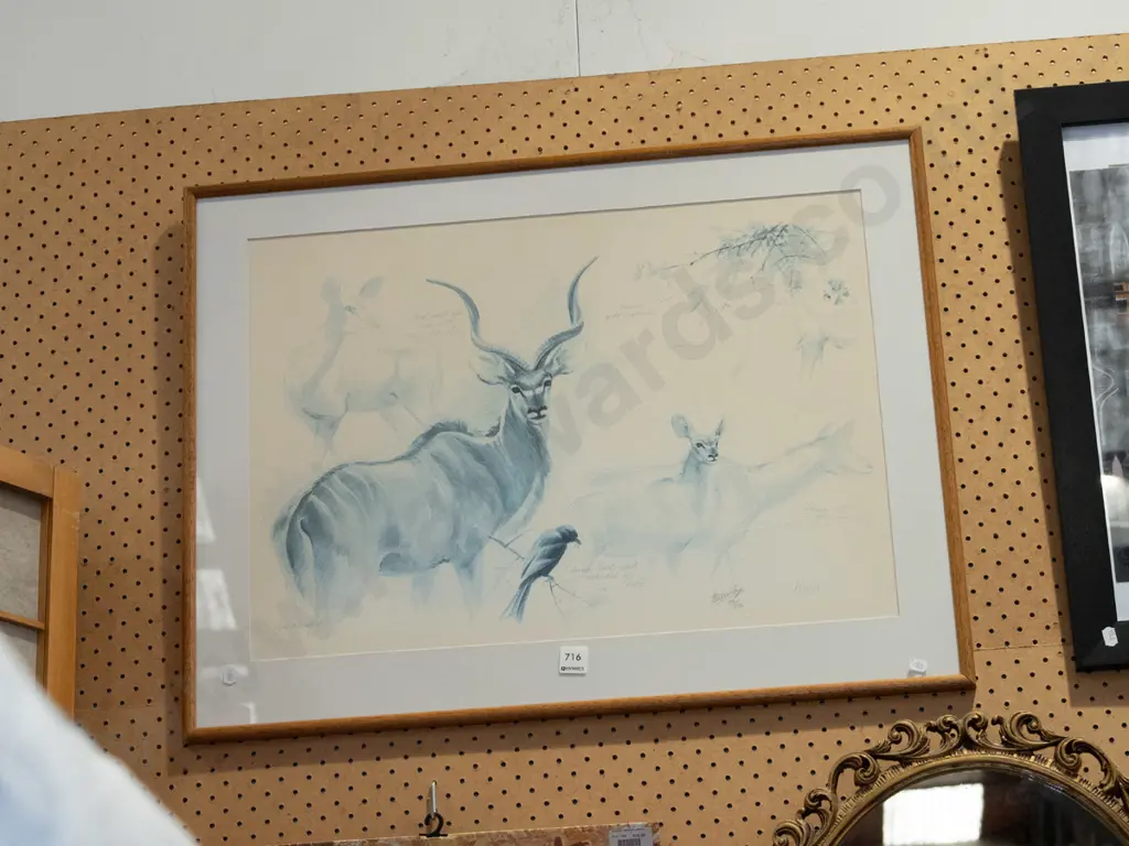 framed print - African animals - faded Image 1++