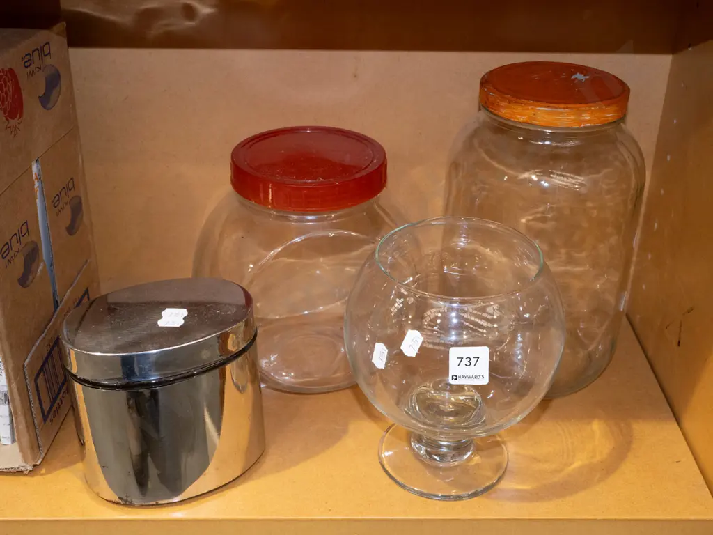 3x storage canisters, brandy balloon Image 1++
