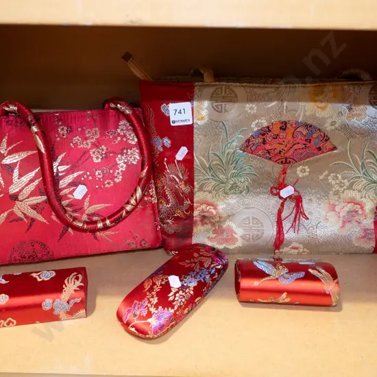 Asian hand bags, glasses case etc