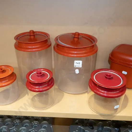 plastic storage canisters