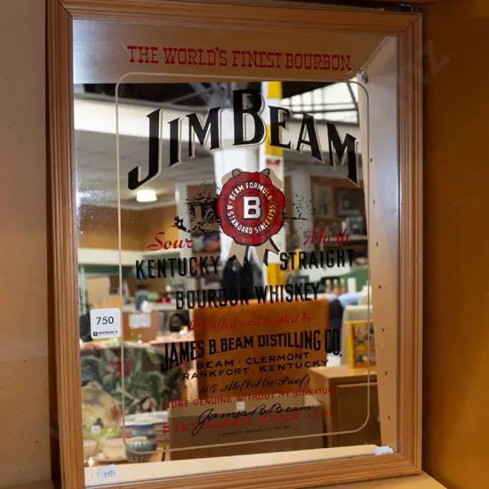 Jim Beam advertising mirror