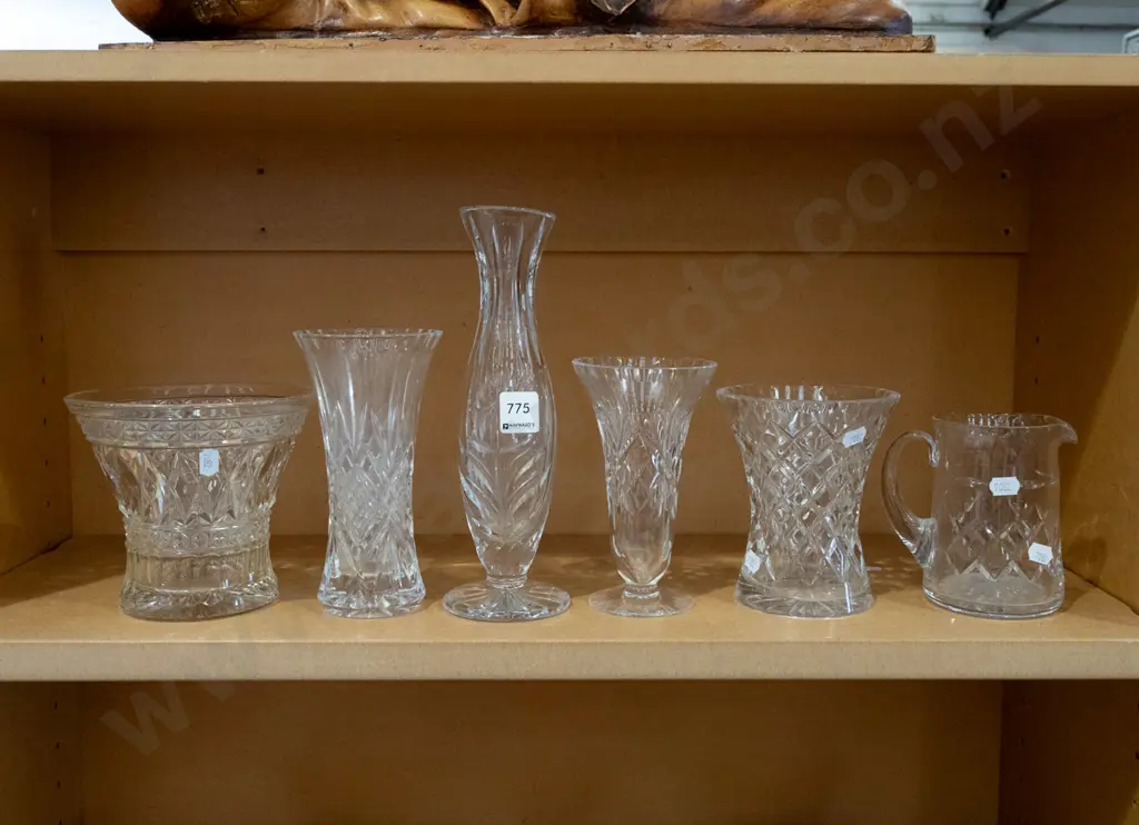 cut crystal vases and water jug Tallest H260 Image 1++