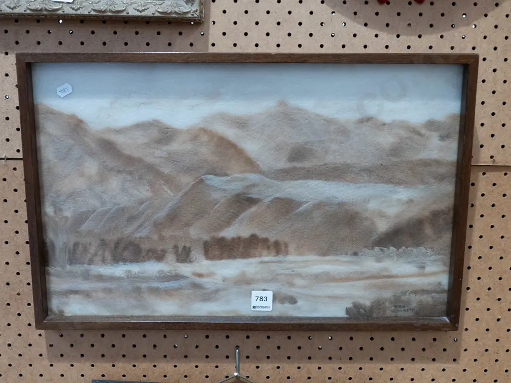 carded wool picture - landscape Image 1++