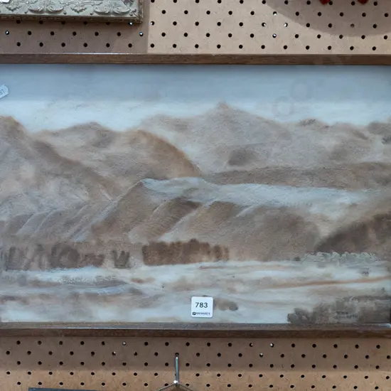 carded wool picture - landscape
