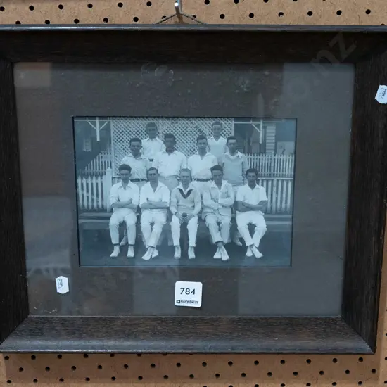 framed photograph - cricket team