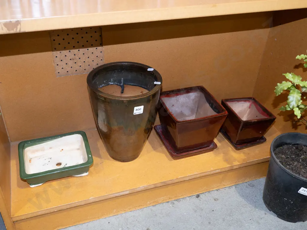 glazed planters, bonsai planter Image 1++