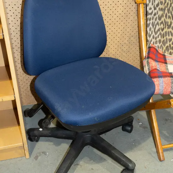 blue office chair