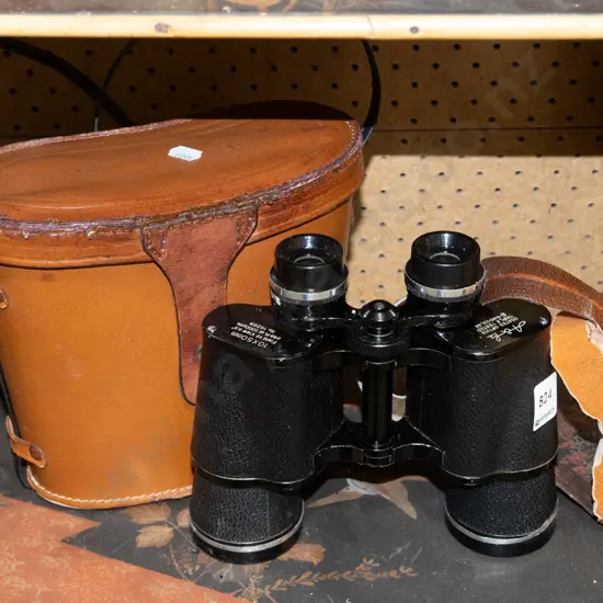 leather 10x50 field binoculars