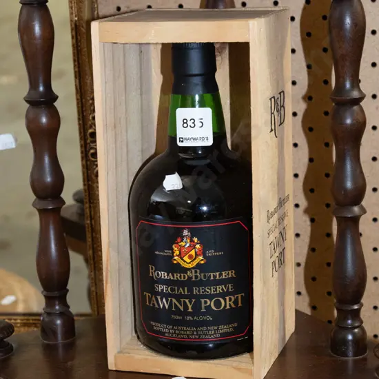 cased 750ml Robard and Butler tawny port