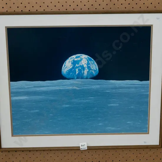 framed phot print - earth rise - no glass