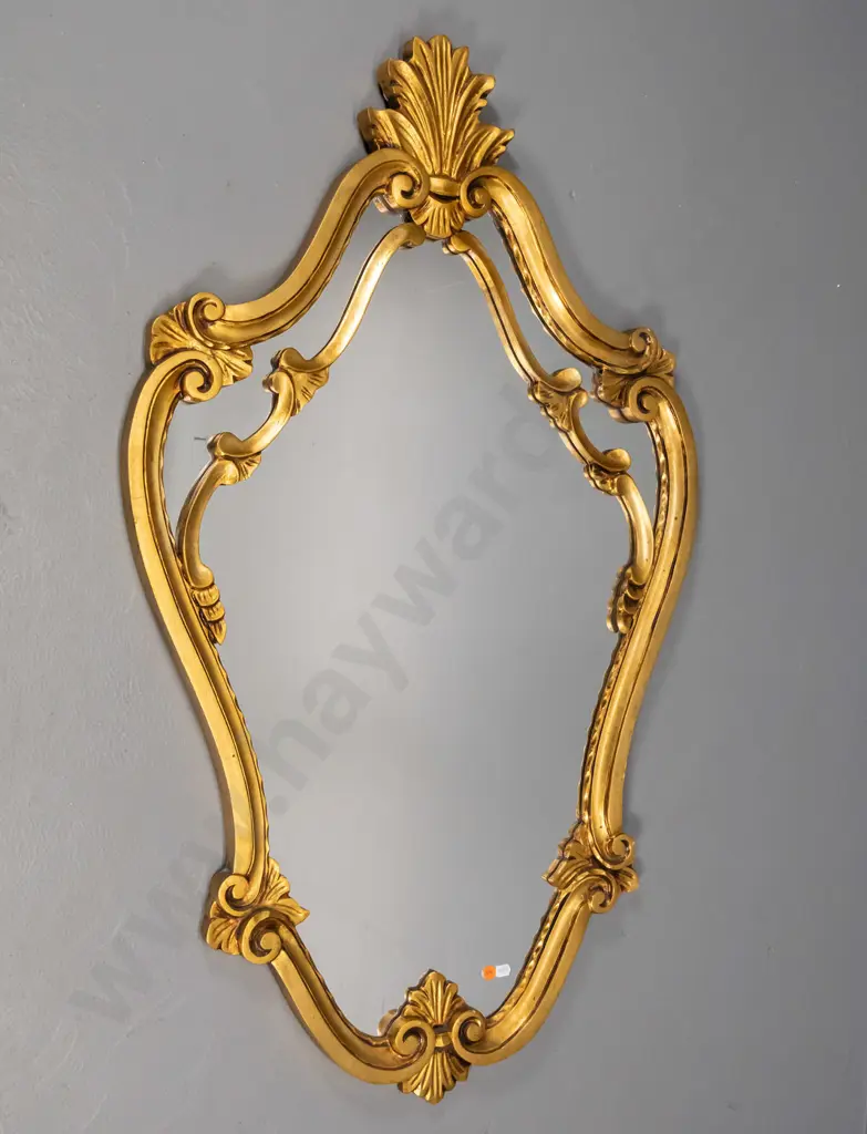 gilt framed wall mirror H-1010 W-610 Image 1++