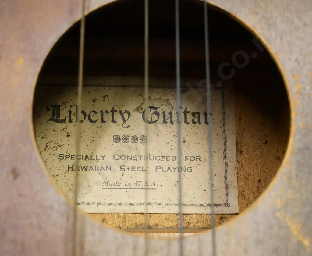 Liberty guitar - made in USA - restorer's condition - bridge needs re-gluing, has been screwed into top Image 1++