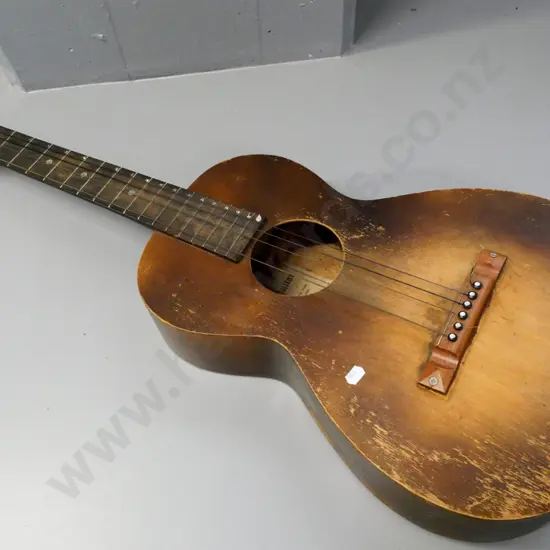 Liberty guitar - made in USA - restorer's condition - bridge needs re-gluing, has been screwed into top