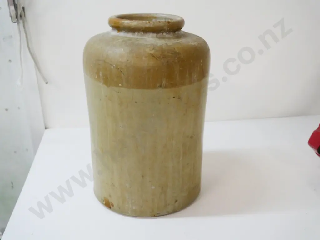 wide-mouth stoneware crock - no maker's marks H-400 Diameter 260 Image 1++