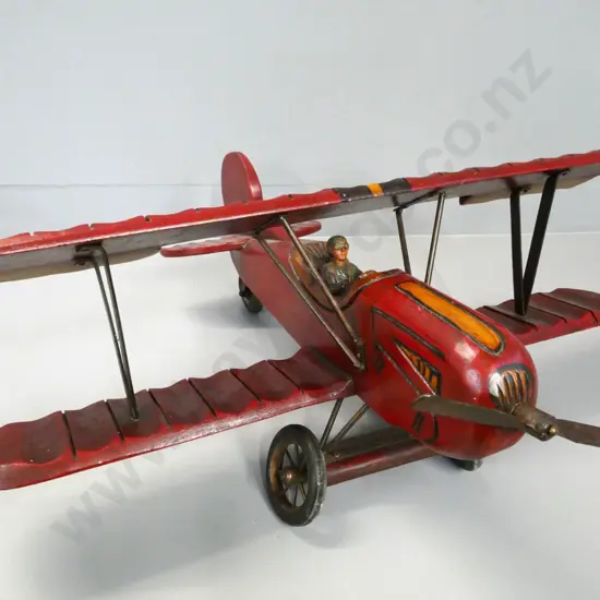 large wooden decorative model airplane with metal & rubber wheels H-300 L-720 Wingspan 750