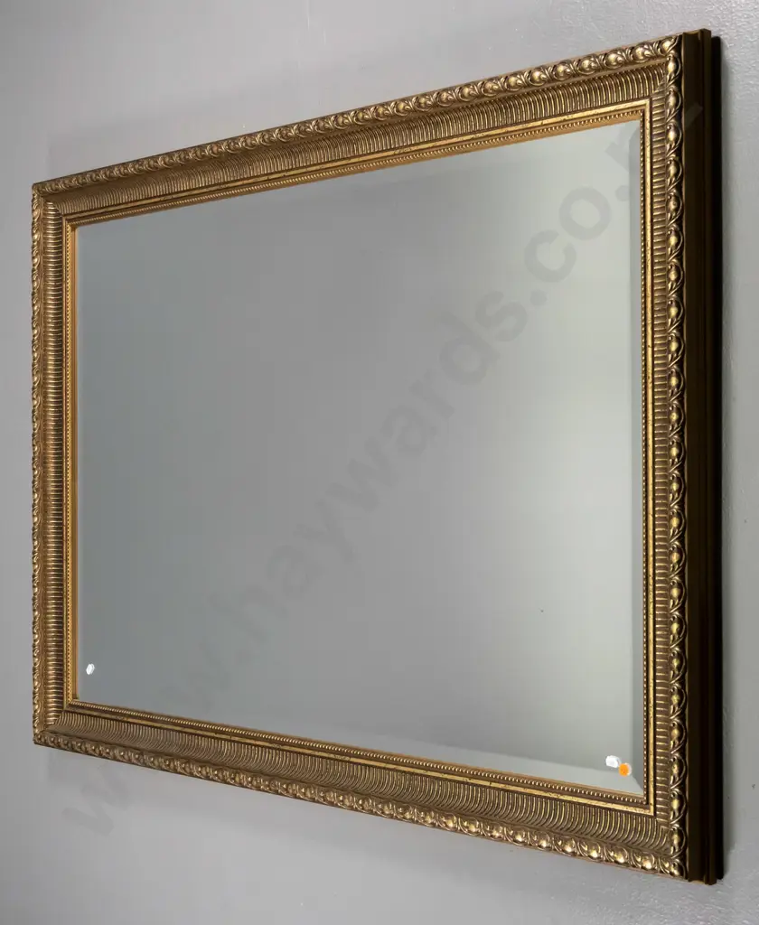 gilt framed bevelled edge wall mirror H-970 W-1360 Image 1++