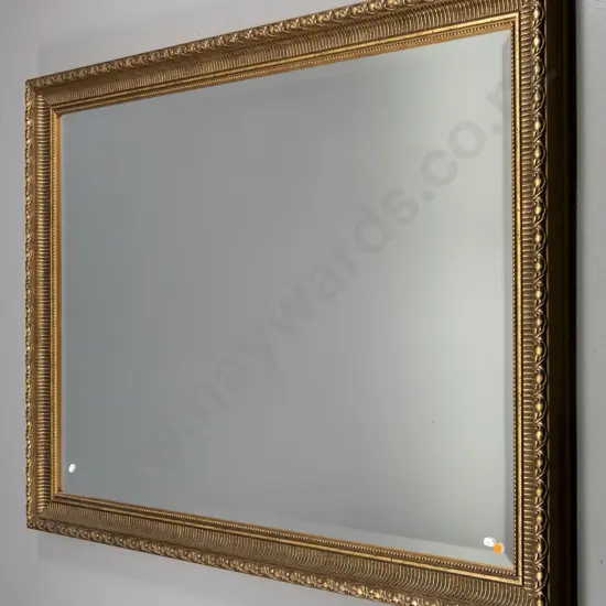 gilt framed bevelled edge wall mirror H-970 W-1360