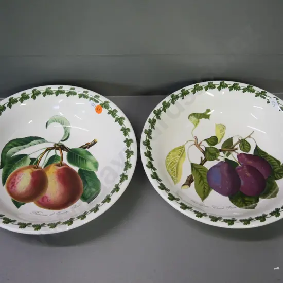 2 large Portmeirion 'Pomona' salad bowls, Diameter 270