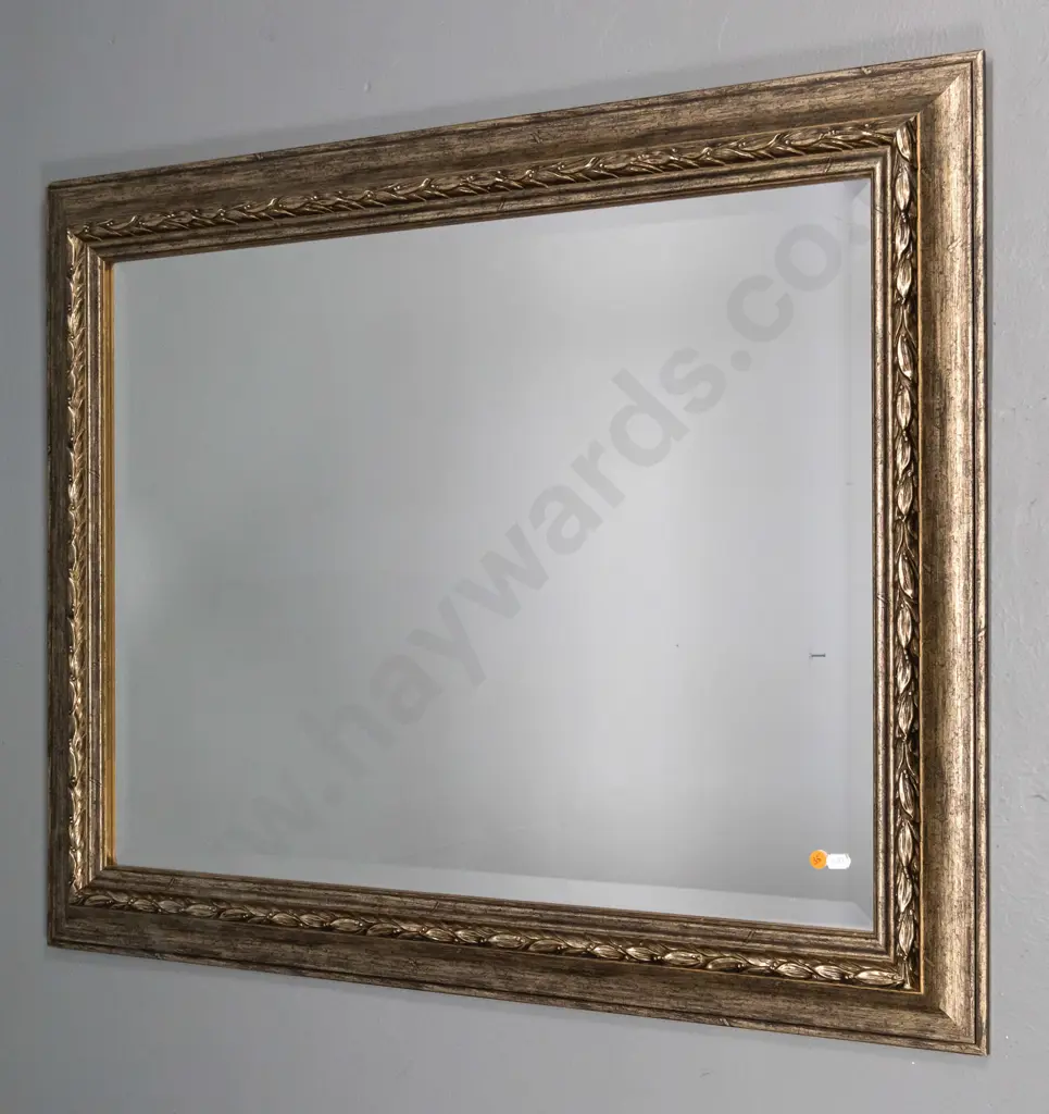 gilt framed bevelled edge mirror H-780 W-980 Image 1++