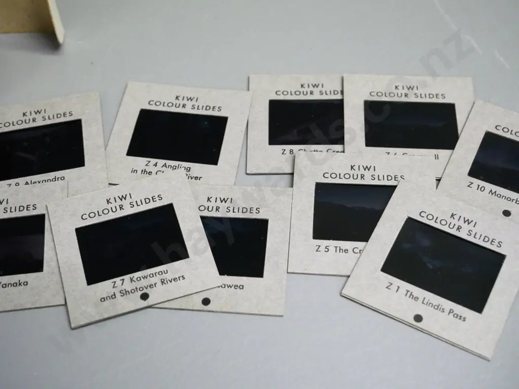 13 Kiwi Colour Slides souvenir 35mm film slide sets in original boxes - pub. AH & AW Reed - some fungus threads on film Image 1++