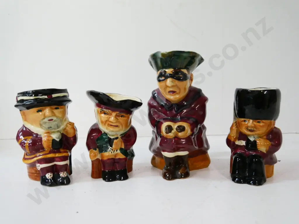 4 Shorter & Sons toby jugs - some interior staining & crazing. Largest is H-160 Image 1++