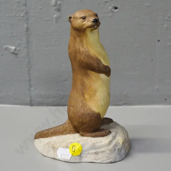 matte glaze Aynsley otter with 1975 bottom signature stamp H-160