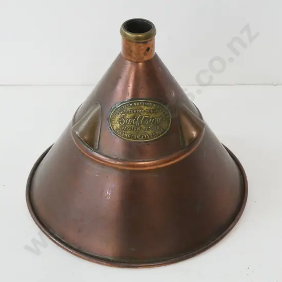 vintage copper British Vacuum Washer Co. "Swiftsure" vacuum washer - needs new handle H-200 D-240