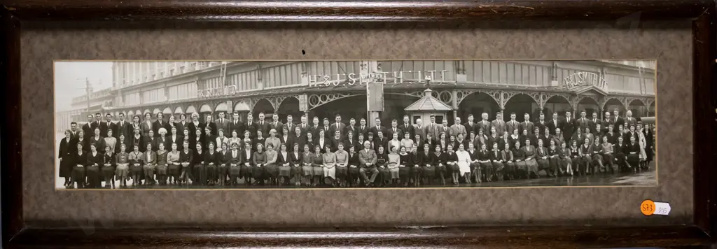 framed black & white panoramic photograph - H & J Smith Invercargill H-120 W-550 Image 1++