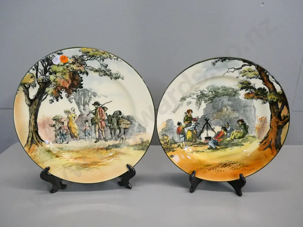 2 Royal Doulton Gypsies plates, larger is D-260 Image 1++