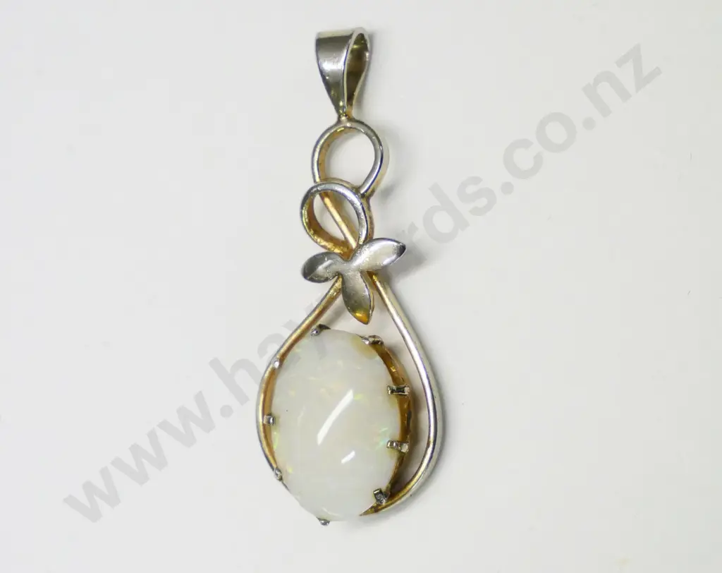 opal pendant stamped 925 no chain Image 1++