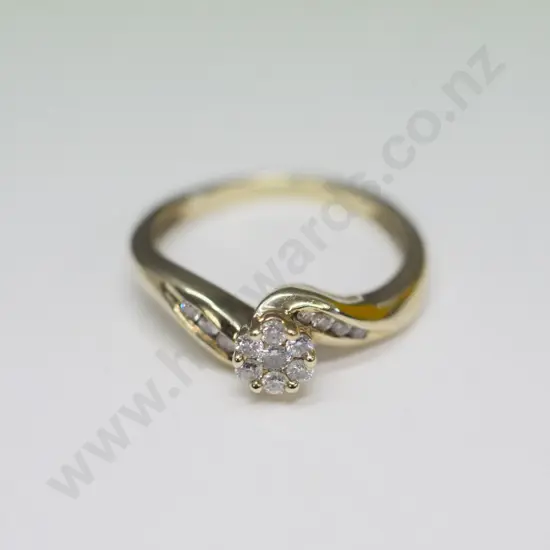 10K diamond ring stamped 10K