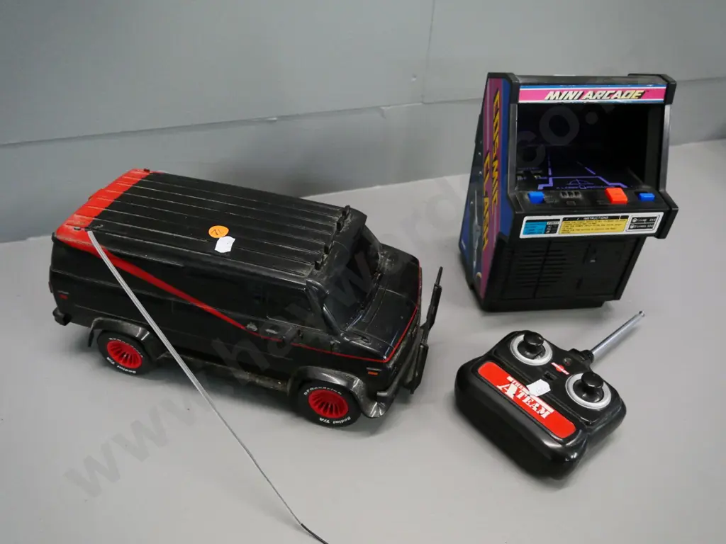 retro toys - Hitari remote control A-Team van & Tomy Mini Arcade Cosmic Clash game (both untested, no returns) Image 1++