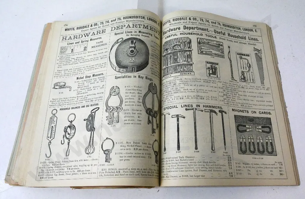1896-97 Whyte, Ridsdale & Co. wholesale catalogue with fire screen fold-out insert - wear and tear, cover loose Image 1++