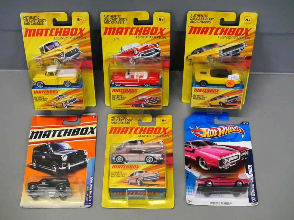 6 carded die-cast Matchbox model vehicles - all are 2011 vintage car releases Image 1++