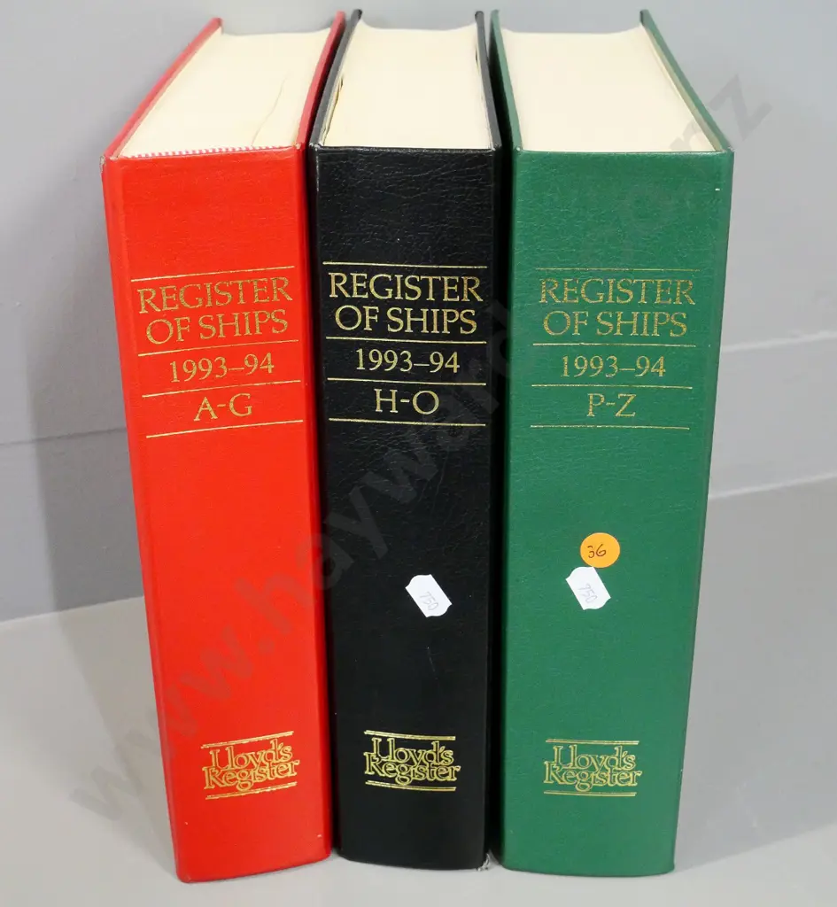 3 volume set  - Lloyd's Register of Ships - 1993-94 Image 1++