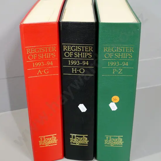 3 volume set  - Lloyd's Register of Ships - 1993-94