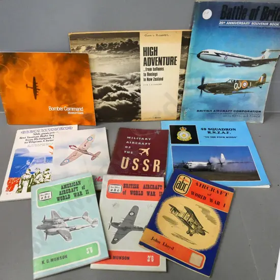 8 small aviation books, some vintage - Aircraft parts ID, WWII, USA and USSR military aircraft, etc.