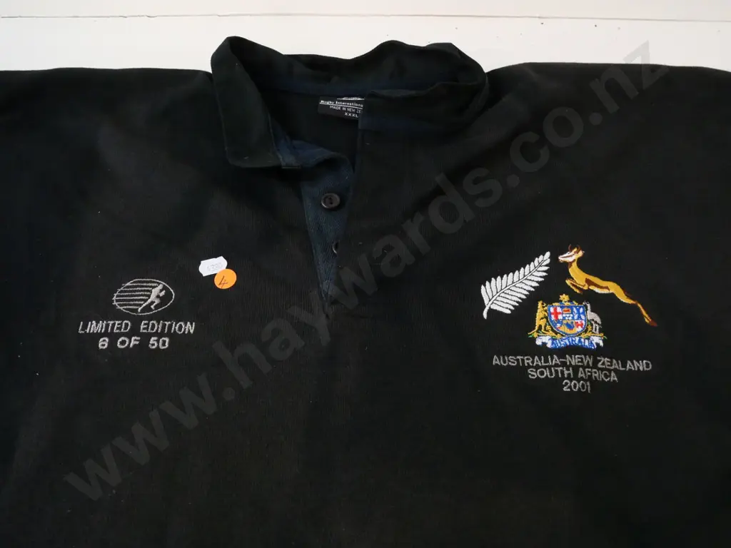 2001 Australia / New Zealand / South Africa series - Limited edition 8/50 rugby top - size XXXL Image 1++