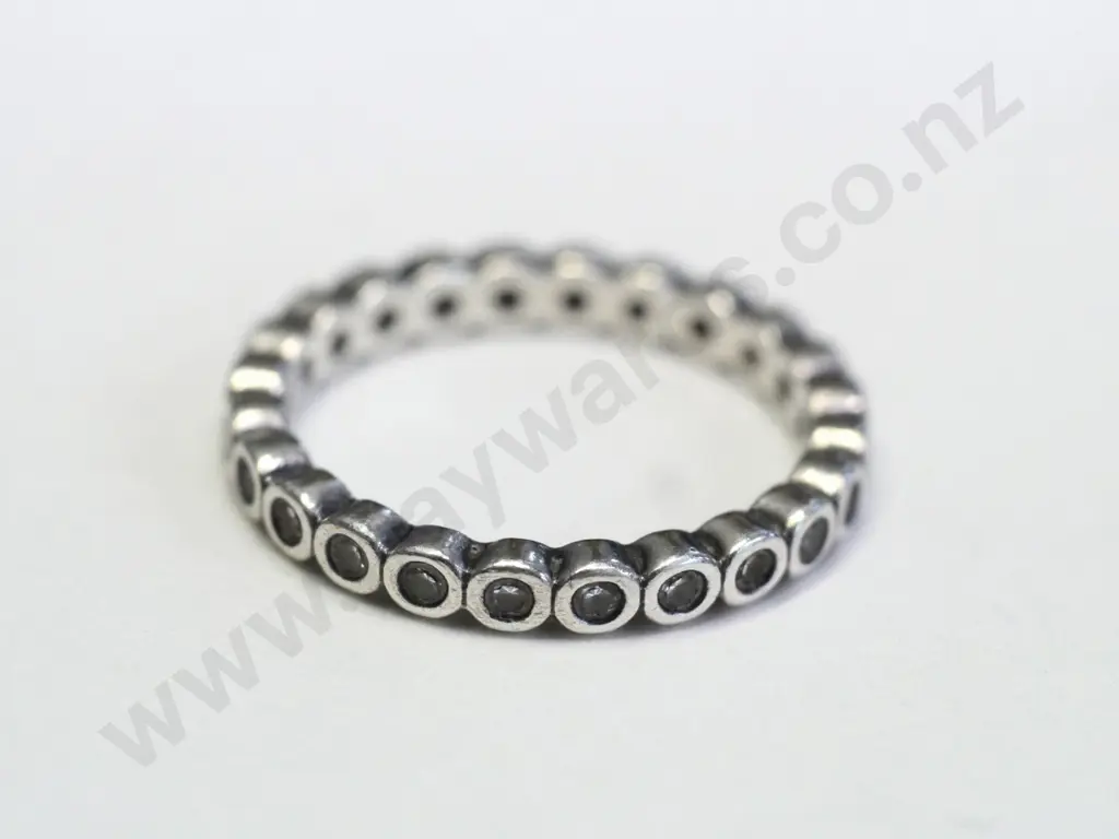 silver & cz ring stamped 925 Image 1++
