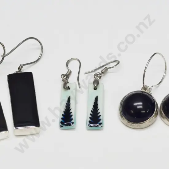 3 pairs of earrings