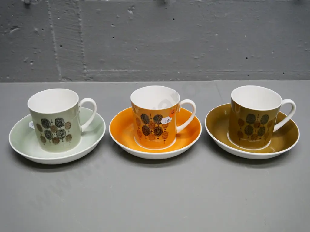 3 Susie Cooper coffee cups & saucers Image 1++