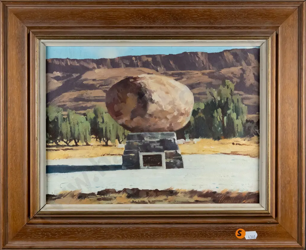 Charlton Edgar - framed oil on canvas - "The Flynn Memorial" H-220 W-290 Image 1++